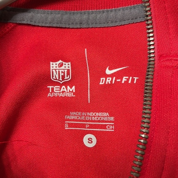 Nike San Francisco 49ers Football Red Gold Sport Full ZIp Jacket NFL Dri-Fit Siz - Picture 7 of 13